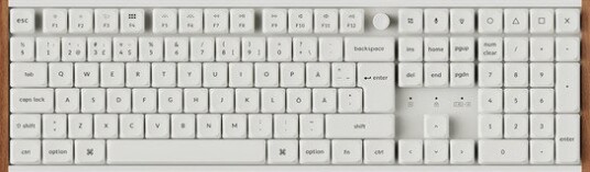 Keychron K5 Ultra SE 100% 8K Keychron Milk POM Red Gamingtastatur Nordisk Hvit K5U-P1-BO