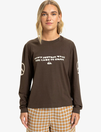 Quiksilver Standard Ls Tee - Brown - S Quiksilver Standard Ls Tee - Brown - S
