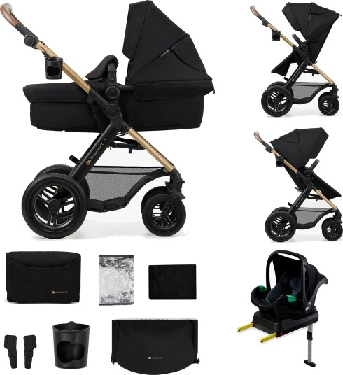 Kinderkraft Moov 2 4-In-1 Air Duovogn, Pure Black