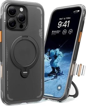 Torras iPhone 16 Pro Max Ostand Q3 Air MagSafe Deksel - Svart