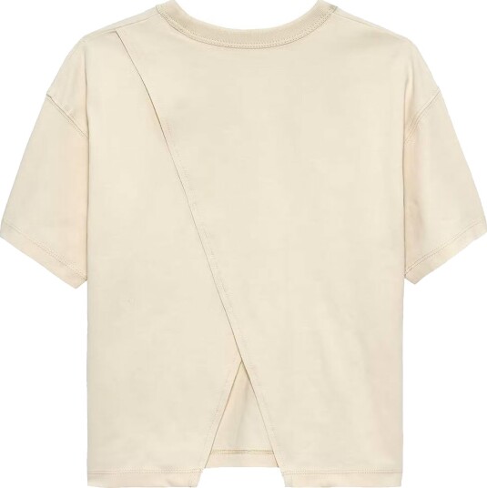 Calvin Klein Folded Logo Label S/S T Shirt Cream 152