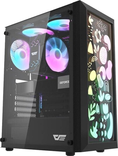 DarkFlash DK180 Graffiti ATX Micro-ATX Mini-ITX Svart