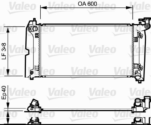 Radiator VALEO 734711 Radiator VALEO 734711