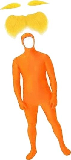 Halloween Kostymetilbehør med Bart, Skjegg og Gule Øyenbryn DSW