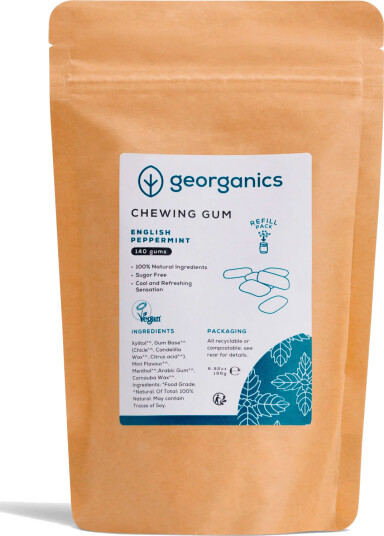 Xylitol Tyggegummi GEORGANICS Peppermint 140 stk.