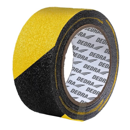 Dedra Anti Skli Tape Gul/Svart 50mm x 18m Dedra Anti Skli Tape Gul/Svart 50mm x 18m