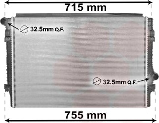Radiator motorkjøling VAN WEZEL 58002336