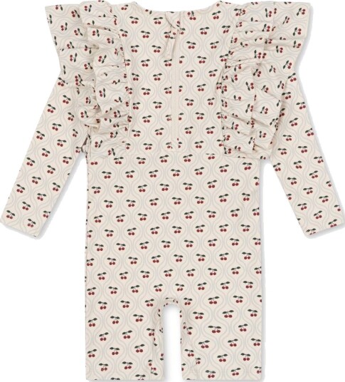 Konges Sløjd Manuca Frill Onesie Cherry Motif (74 / 9 mnd)