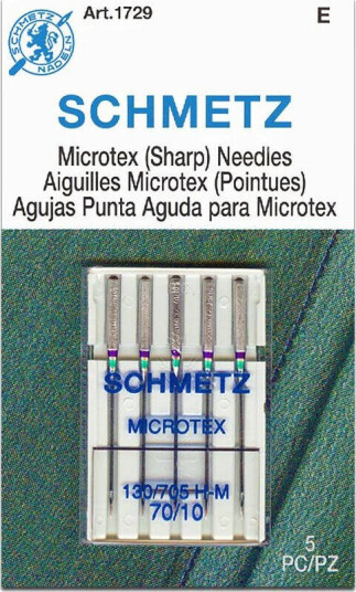 Schmetz Microtexnål 70/10 130/705 H-M, 70/10, 5-pack Schmetz Microtexnål 70/10 130/705 H-M, 70/10, 5-pack