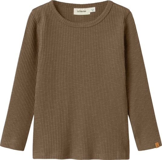 Lil" Atelier Genser Rib NmmRajo Kenguru Lil Atelier 4 år 104 Genser Brun