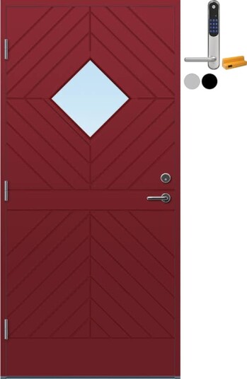 Ytterdør Bygg1 Trysil med Yale Doorman Classic Home