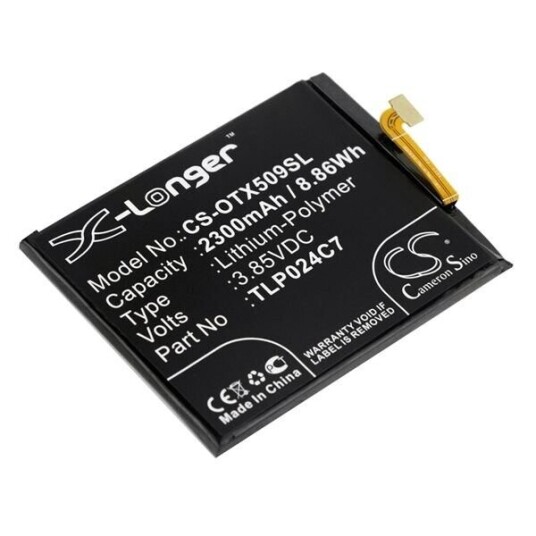 Alcatel OT-5059T batteri (2300 mAh 3.85 V, Sort)