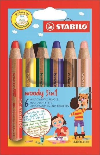 STABILO Woody 3 i 1 watercolor colored pencil and wax crayon in one