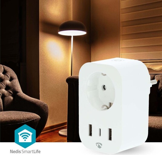 Nedis SmartLife Wi Fi Smart Plugg med strømmåler Nedis SmartLife Wi Fi Smart Plugg med strømmåler