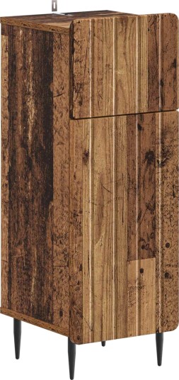 vidaXL Baderom Oppbevaringsskap ZWOLLE Gammelt tre 30 x 31 x 79,5 cm