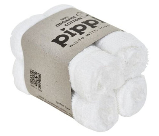 Vaskeklut Pippi White  4pk