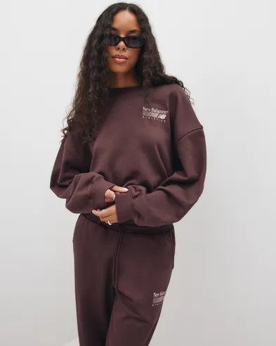 New Balance   Brun   Trackside French Terry Crew