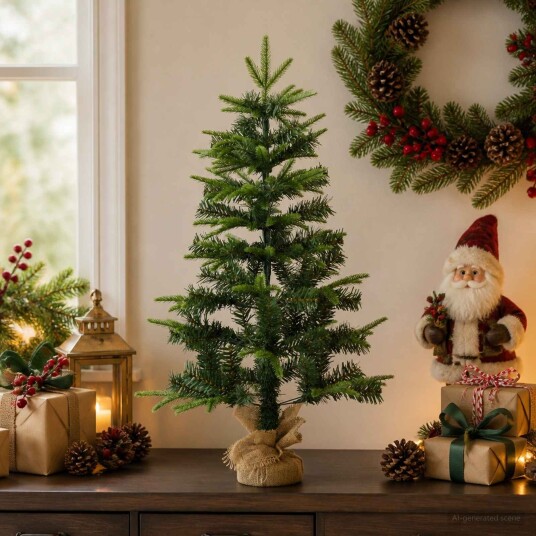 vidaXL Mini juletre 60 cm PVC og PE Grønn