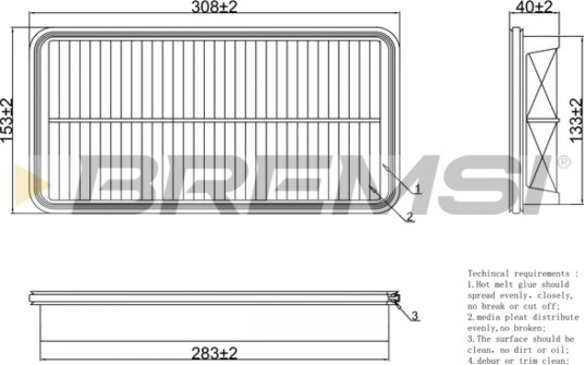 Luftfilter BREMSI FA1273