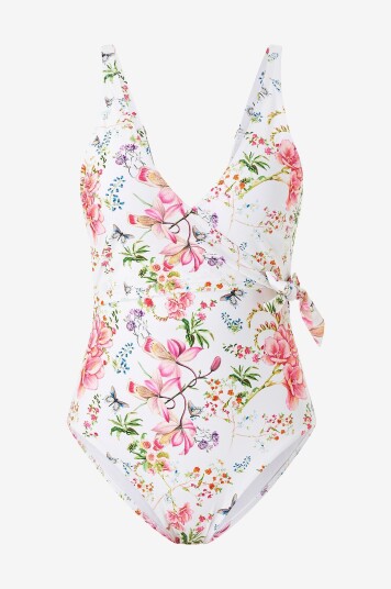 Kaanda Beach Life Badedrakt Wrap Onepiece w Fix Cups And Adjustable Strapes Flerfarget