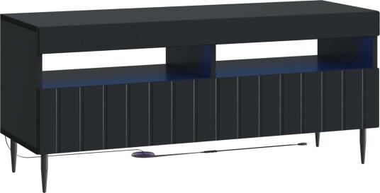 vidaXL LED TV skap Svart Konstruert tre