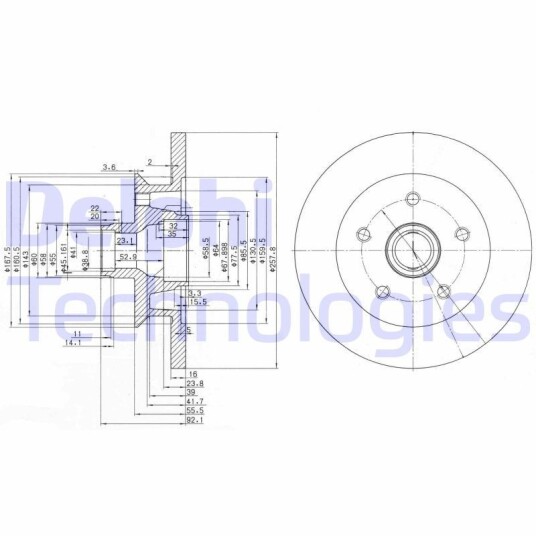 Bremseskive DELPHI BG2468 Bremseskive DELPHI BG2468