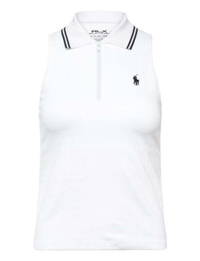 Ralph Lauren Golf Slim Fit Sleeveless Racerback Polo Shirt - White - XL