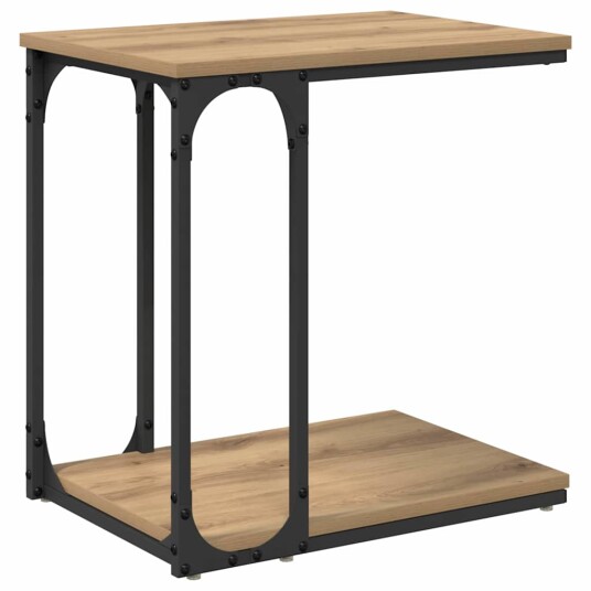 Sidetabell med hylle Artisan Eik 50 x 35 x 52 cm Konstruert tre