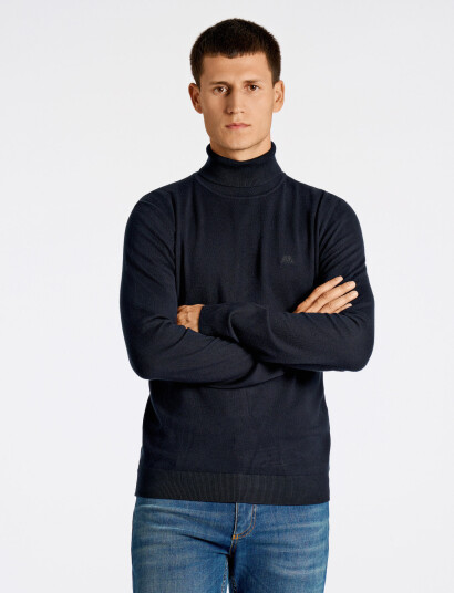 Lindbergh Ecovero L/S Roll Neck Knit - Black - M