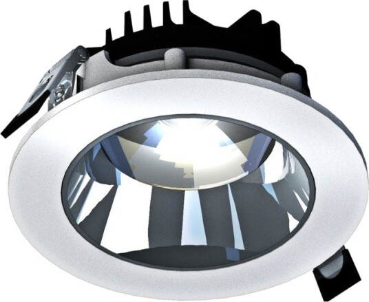 Modell L Downlight 20W   nedsenket uten lyskilde justerbar retning 30° 160x70 mm hvit