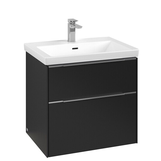 Villeroy & Boch  Subway 3.0 Servantskap m/2 skuffer 622x576x478 mm Vulkansort Matt