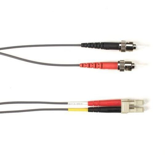BLACK BOX 62.5 MM FO PATCH CABLE DUPLX, PLENUM, GR, STLC