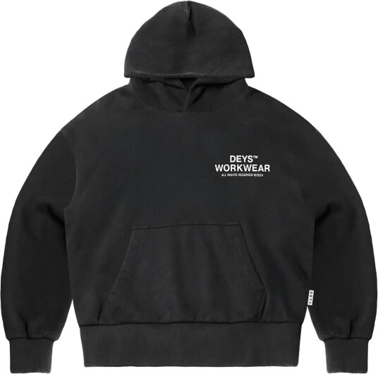 DEYS Hillside Print Hoodie   WASHED BLACK   L