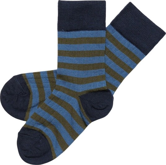 FUB Sokker 2 pack Ull Dark Navy/Mose FUB 22/24 Sokker Armygrønn Blå