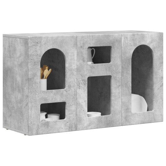 Serviesskap Betonggrå 100 x 35 x 59 cm Konstruert tre Serviesskap Betonggrå 100 x 35 x 59 cm Konstruert tre
