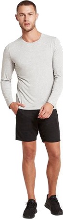 Boody Men’s Long Sleeve Crew T Shirt Light Marl Str. L Boody Men’s Long Sleeve Crew T Shirt Light Marl Str. L