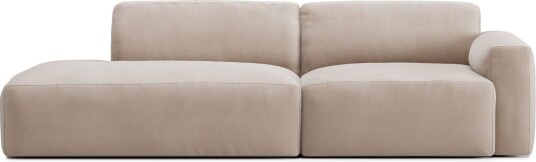 No Ga - Brick 2-Seater Open End Left Shadow Beige Sofaer