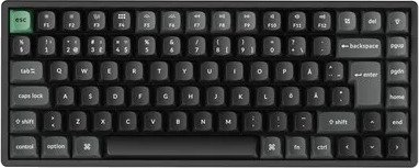Keychron K2 Ultra 75% 8K Keychron Apex Brown Gamingtastatur Uten Numpad Nordisk Svart K2U-J3-BO