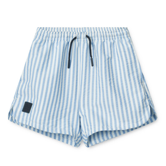 Liewood Aiden seersucker board shorts – Y/D stripe riverside/creme de la creme   92