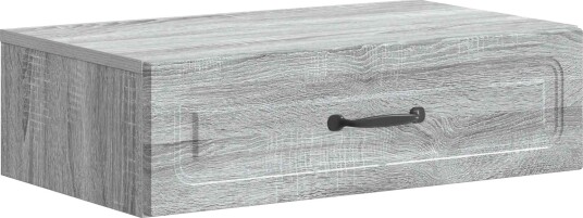 vidaXL Vegghengt Sidebord Grå sonoma 59 x 34,5 x 17 cm Konstruert tre