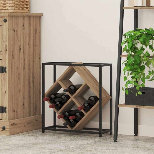 vidaXL Vinhylle Artisan Eik 51 x 18 x 52,5 cm Konstruert tre