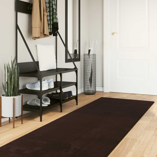 Medium Pile Soft and Washable Rug HUARTE Brun 300 x 80 cm Medium Pile Soft and Washable Rug HUARTE Brun 300 x 80 cm