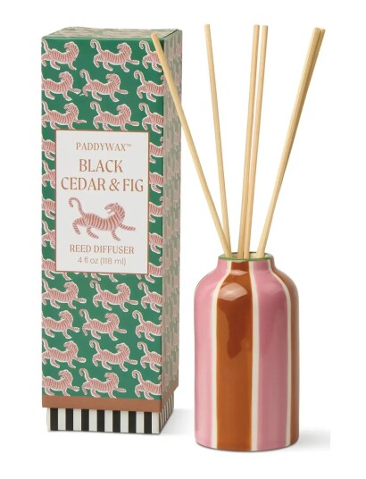 Paddywax Diffuser I Keramik Adopo Tiger 118 Ml Black Cedar & Fig Pink 6X6X11.8CM