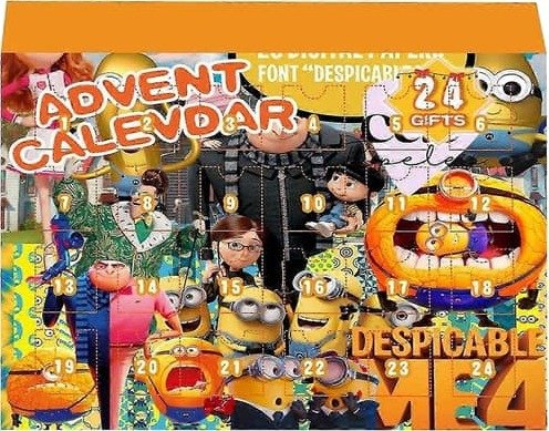 2025 Minions Julegave Blind Box   Julekalender 24 Dager Nedtelling Overraskelse