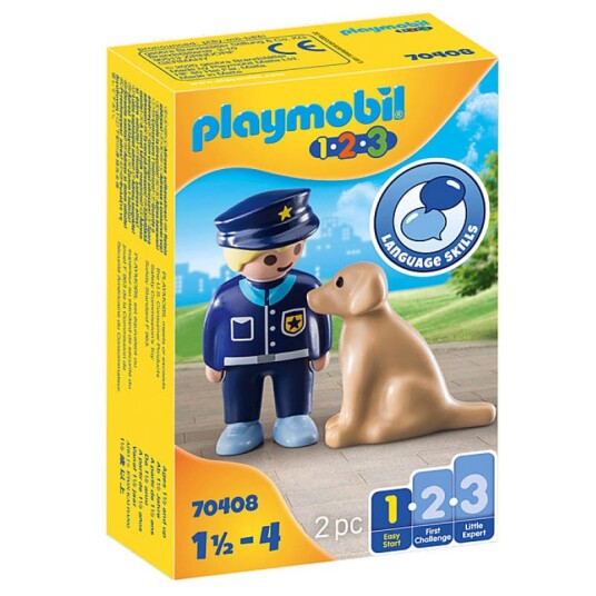 Playmobil 1.2.3 - Police Officer with Dog