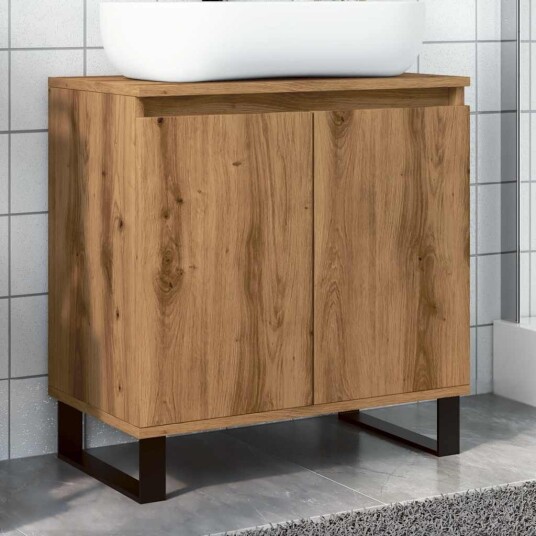 Baderomsskap artisan eik 58x33x60 cm konstruert tre 8721158444622 Baderomsskap artisan eik 58x33x60 cm konstruert tre 8721158444622