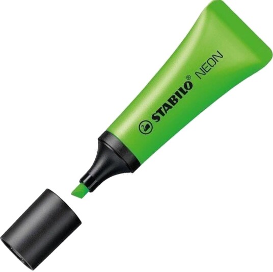 Stabilo Neon Overline Pen Grønn - (10 Stk.)