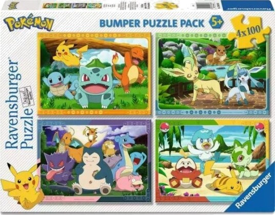 Ravensburger Puslespill 4x100 Brikker Pokémon Ravensburger Puslespill 4x100 Brikker Pokémon