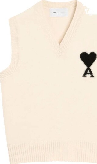 Ami Paris Herre Strikkevarer Beige 2XL, Ami Paris Herre Strikkevarer Beige 2XL,