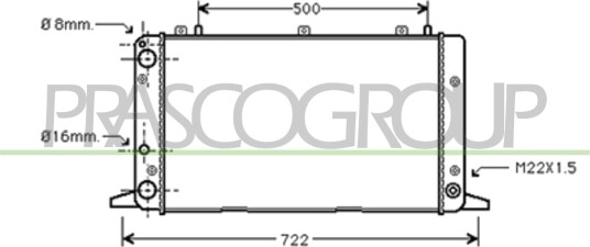 PRASCO AD013R015 Radiator motorkjøling